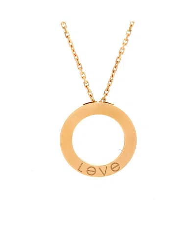 Pre-owned Pre-owned Cartier  Cartier Love Pendant Necklace 18k Gold, 16.5