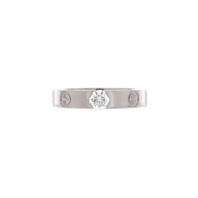 Pre-owned Cartier  Cartier Love Solitaire Ring 18k White Gold With Diamond 0.23ct