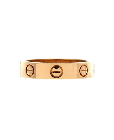 Pre-owned Pre-owned Cartier  Cartier Love Wedding Band 1 Diamond Ring 18k Gold With Diamond