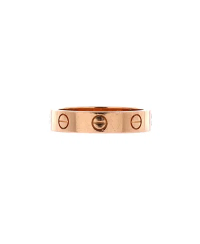 Pre-owned Pre-owned Cartier  Cartier Love Wedding Band 1 Diamond Ring 18k Rose Gold With Diamond