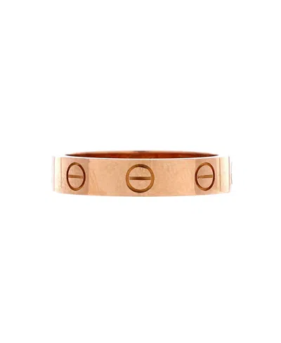 Pre-owned Pre-owned Cartier  Cartier Love Wedding Band 1 Diamond Ring 18k Rose Gold With Diamond In Pink