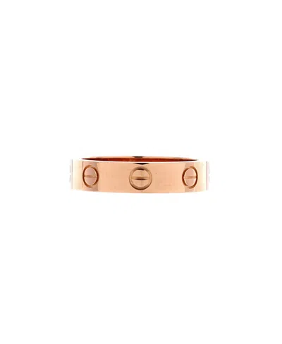 Pre-owned Pre-owned Cartier  Cartier Love Wedding Band 1 Diamond Ring 18k Rose Gold With Diamond In Pink