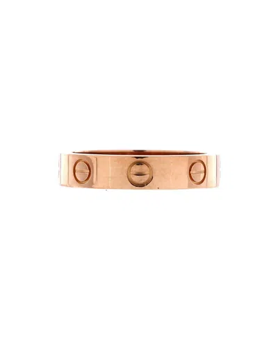 Pre-owned Pre-owned Cartier  Cartier Love Wedding Band 1 Diamond Ring 18k Rose Gold With Diamond In Pink