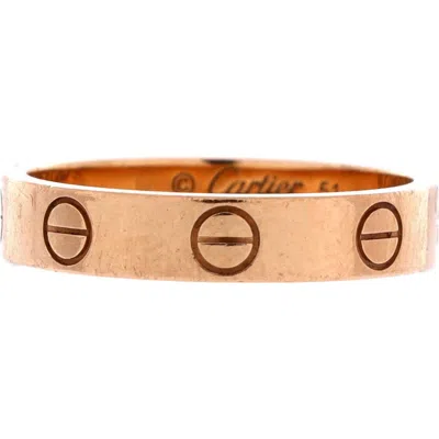 Pre-owned Cartier  Cartier Love Wedding Band Ring 18k Rose Gold