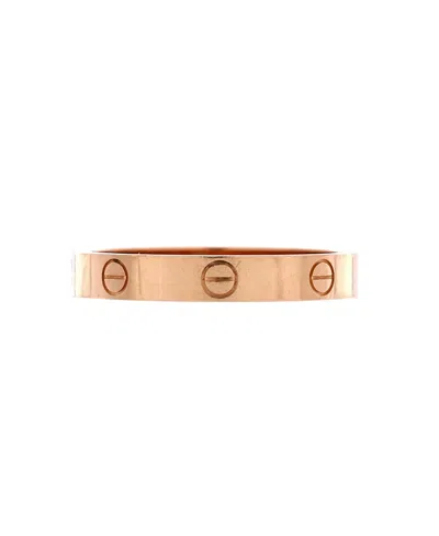 Pre-owned Pre-owned Cartier  Cartier Love Wedding Band Ring 18k Rose Gold In Pink