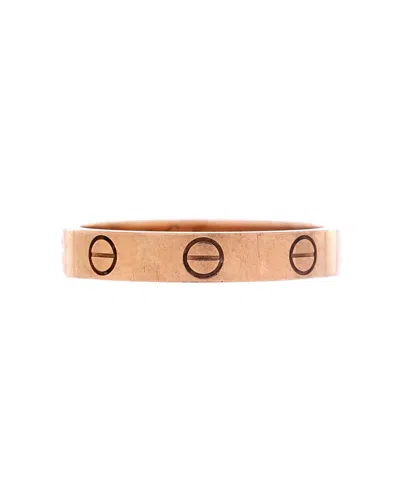Pre-owned Pre-owned Cartier  Cartier Love Wedding Band Ring 18k Rose Gold In Pink