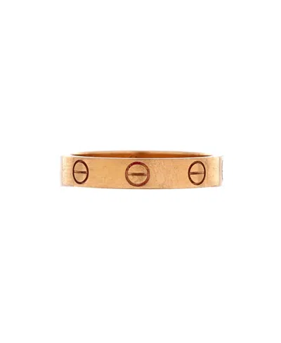 Pre-owned Pre-owned Cartier  Cartier Love Wedding Band Ring 18k Rose Gold In Pink