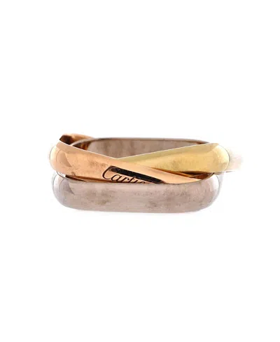 Pre-owned Pre-owned Cartier  Cartier Medium Trinity Cushion Ring 18k Tricolor Gold