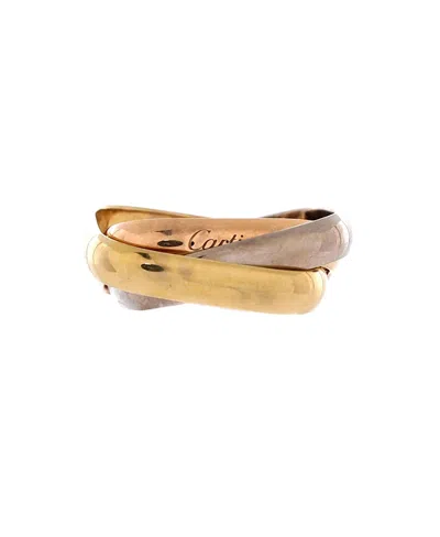 Pre-owned Pre-owned Cartier  Cartier Medium Trinity Cushion Ring 18k Tricolor Gold