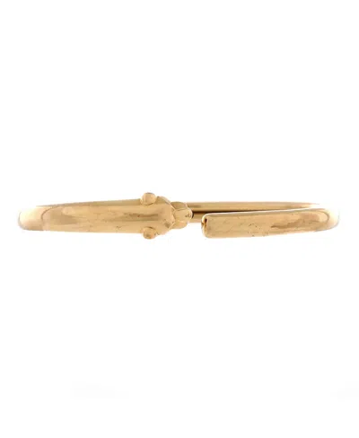 Pre-owned Pre-owned Cartier  Cartier Panthere De Cartier Open Cuff Bracelet 18k Gold With Onyx And Tsavorite
