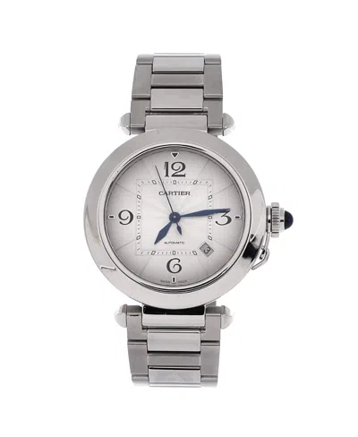 Pre-owned Pre-owned Cartier  Cartier Pasha De Cartier Automatic Watch In Stainless Steel 41mm In Dial Color: Silver