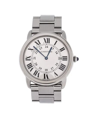 Pre-owned Pre-owned Cartier  Cartier Ronde Solo De Cartier Quartz Watch In Stainless Steel 36mm In Silver