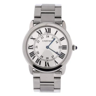 Pre-owned Cartier  Cartier Ronde Solo De Cartier Quartz Watch Stainless Steel 36 In Silver