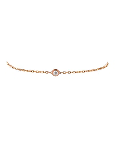Pre-owned Pre-owned Cartier  Cartier Small D'amour Bracelet 18k Rose Gold And Diamond In Pink