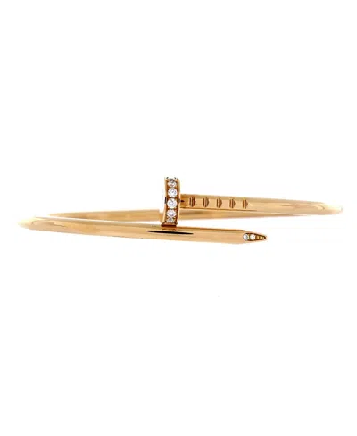 Pre-owned Pre-owned Cartier  Cartier Small Juste Un Clou Bracelet 18k Gold With Diamonds