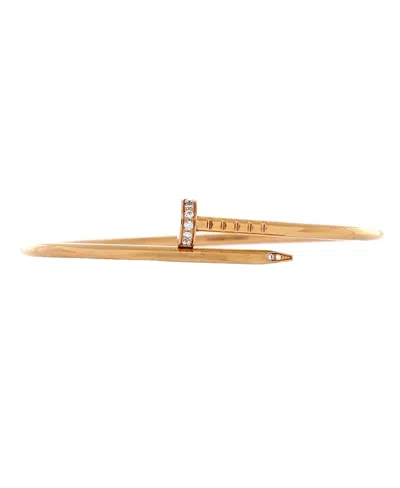 Pre-owned Pre-owned Cartier  Cartier Small Juste Un Clou Bracelet 18k Rose Gold With Diamonds In Pink