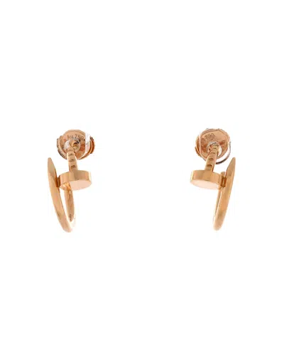 Pre-owned Pre-owned Cartier  Cartier Small Juste Un Clou Hoop Earrings 18k Rose Gold In Pink