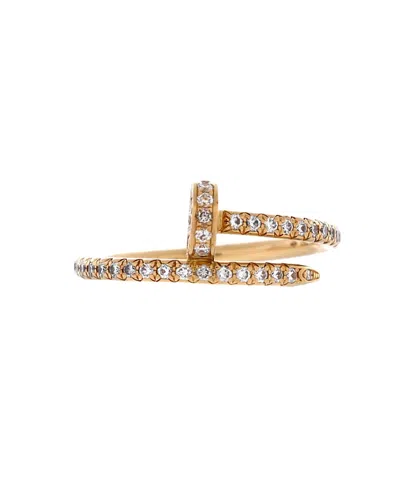 Pre-owned Pre-owned Cartier  Cartier Small Juste Un Clou Paved Ring 18k Gold With Diamonds