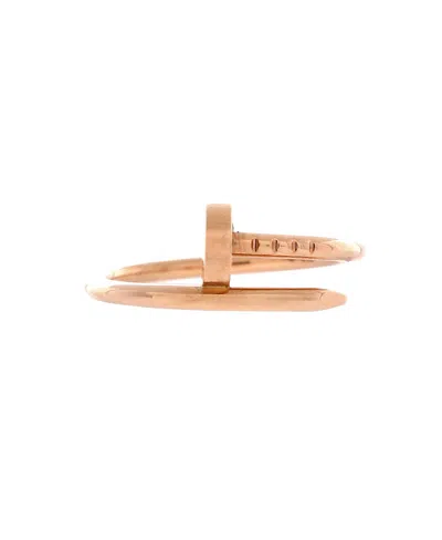 Pre-owned Pre-owned Cartier  Cartier Small Juste Un Clou Ring 18k Rose Gold In Pink