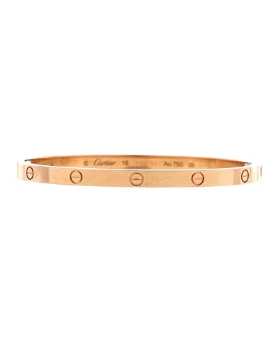 Pre-owned Pre-owned Cartier  Cartier Small Love Bracelet 18k Rose Gold In Pink