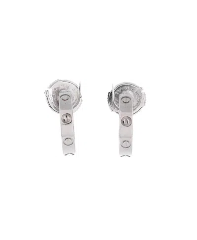 Pre-owned Pre-owned Cartier  Cartier Small Love Hoop Earrings 18k White Gold