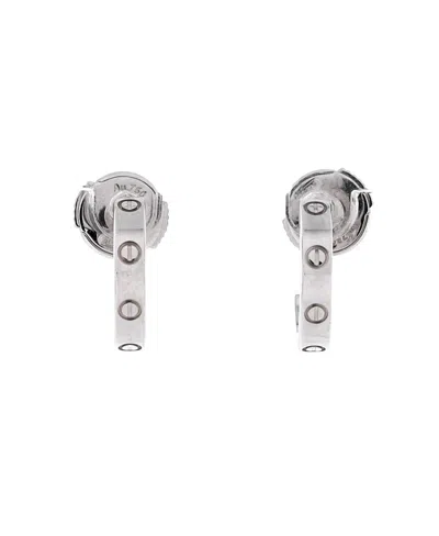 Pre-owned Pre-owned Cartier  Cartier Small Love Hoop Earrings 18k White Gold
