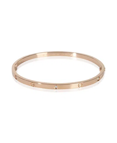 Pre-owned Pre-owned Cartier  Cartier Small Model Love 18k Rose Gold Bracelet In Pink