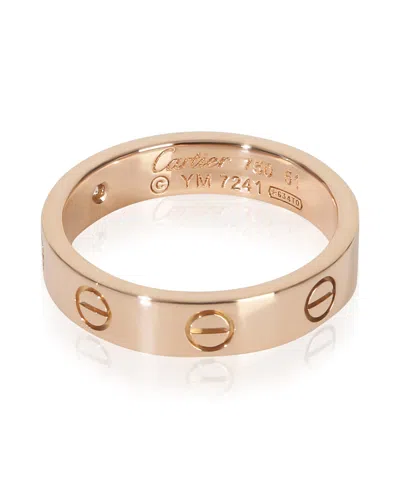 Pre-owned Pre-owned Cartier  Cartier Small Model Love 18k Rose Gold Ring In Pink