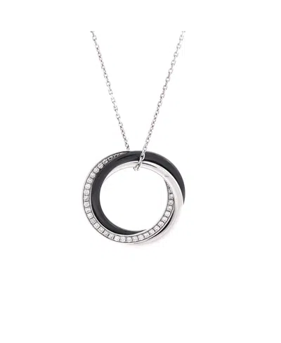 Pre-owned Pre-owned Cartier  Cartier Small Trinity Pendant Necklace 18k White Gold With Diamonds And Ceramic
