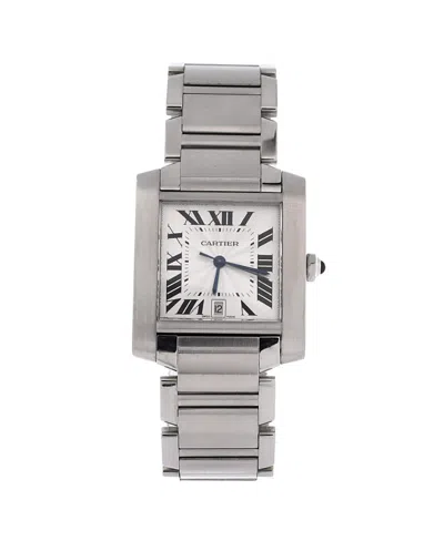 Pre-owned Pre-owned Cartier  Cartier Tank Francaise Automatic Watch In Stainless Steel 28mm In Dial Color: Silver