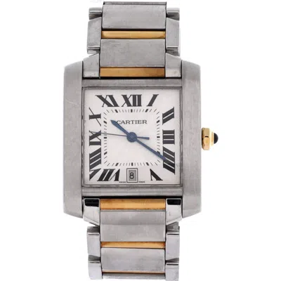 Pre-owned Cartier  Cartier Tank Francaise Automatic Watch Stainless Steel And Yellow Gold 28 In Silver