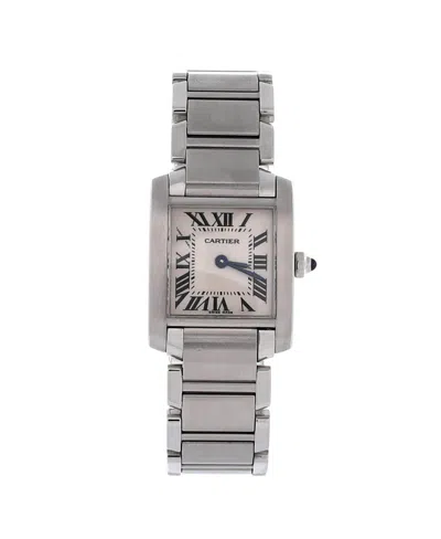Pre-owned Pre-owned Cartier  Cartier Tank Francaise Quartz Watch In Stainless Steel 20mm In Brown