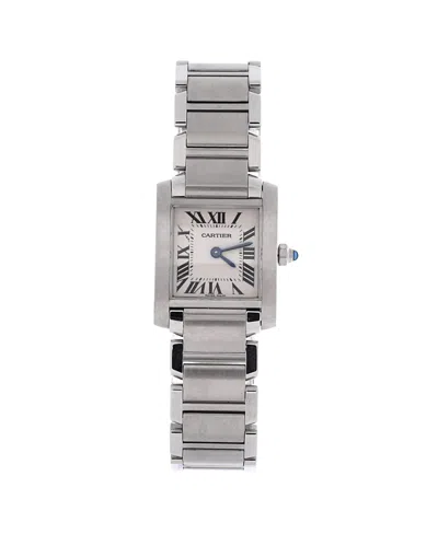 Pre-owned Pre-owned Cartier  Cartier Tank Francaise Quartz Watch In Stainless Steel 20mm In Brown