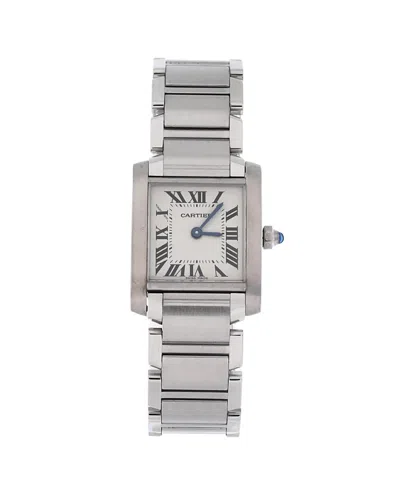 Pre-owned Pre-owned Cartier  Cartier Tank Francaise Quartz Watch In Stainless Steel 20mm In Brown