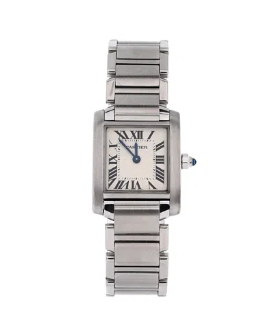 Pre-owned Pre-owned Cartier  Cartier Tank Francaise Quartz Watch In Stainless Steel 20mm In Dial Color: Natural