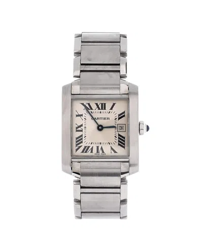 Pre-owned Pre-owned Cartier  Cartier Tank Francaise Quartz Watch In Stainless Steel 25mm In Brown