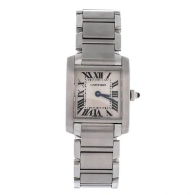 Pre-owned Cartier  Cartier Tank Francaise Quartz Watch Stainless Steel 20 In Silver