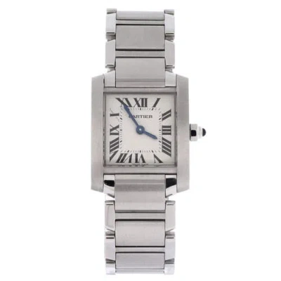 Pre-owned Cartier  Cartier Tank Francaise Quartz Watch Stainless Steel 20 In Silver
