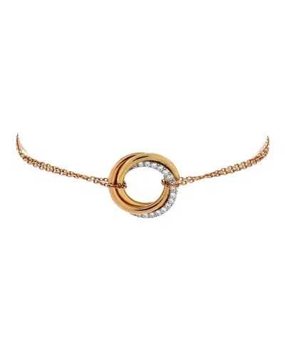 Pre-owned Pre-owned Cartier  Cartier Trinity Chain Bracelet 18k Tricolor Gold And Diamonds