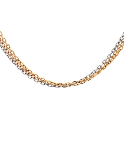 Pre-owned Pre-owned Cartier  Cartier Trinity Chain Necklace 18k Tricolor Gold, 18 In K Gold