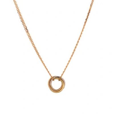 Pre-owned Cartier  Cartier Trinity Choker Necklace 18k Tricolor Gold