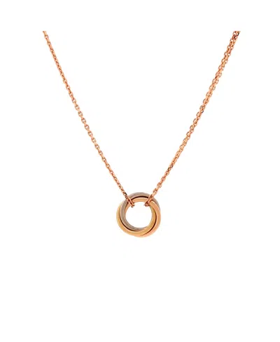 Pre-owned Pre-owned Cartier  Cartier Trinity Choker Necklace 18k Tricolor Gold, 15.75