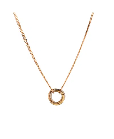 Pre-owned Pre-owned Cartier  Cartier Trinity Choker Necklace 18k Tricolor Gold, 15.75 In K Gold