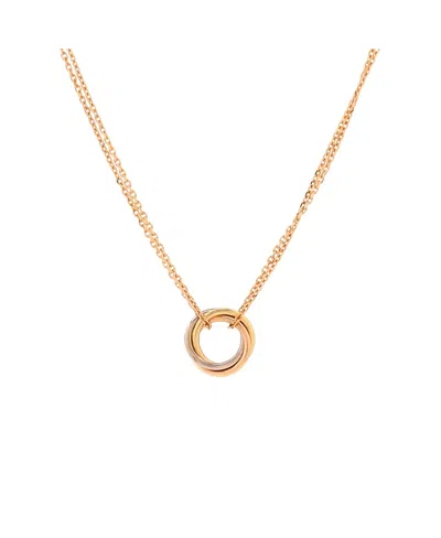 Pre-owned Pre-owned Cartier  Cartier Trinity Choker Necklace 18k Tricolor Gold, 16.25