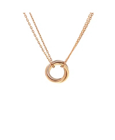 Pre-owned Pre-owned Cartier  Cartier Trinity Choker Necklace 18k Tricolor Gold, 17.25