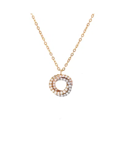 Pre-owned Pre-owned Cartier  Cartier Trinity Choker Necklace 18k Tricolor Gold With Pave Diamonds, 17.25