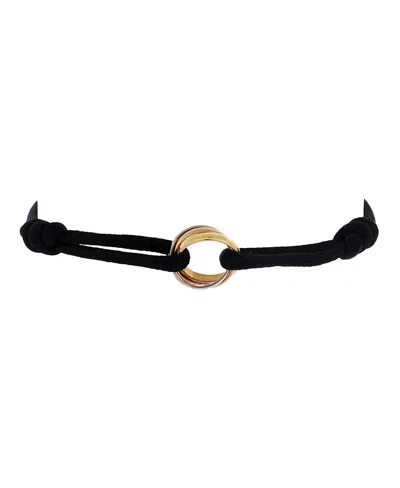Pre-owned Pre-owned Cartier  Cartier Trinity On Cord Bracelet Silk Cord With 18k Tricolor Gold