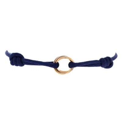 Pre-owned Cartier  Cartier Trinity On Cord Bracelet Silk Cord With 18k Tricolor Gold
