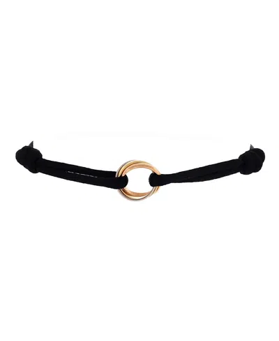 Pre-owned Pre-owned Cartier  Cartier Trinity On Cord Bracelet Silk Cord With 18k Tricolor Gold