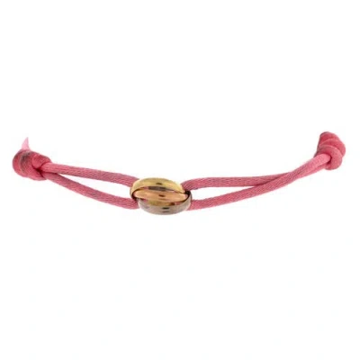 Pre-owned Pre-owned Cartier  Cartier Trinity On Cord Bracelet Silk Cord With 18k Tricolor Gold In Metallic Gold